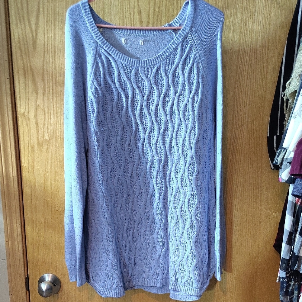 Light Purple Cable Knit Women's Sweater